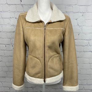 Aeropostale Faux shearling/suede jacket size M
